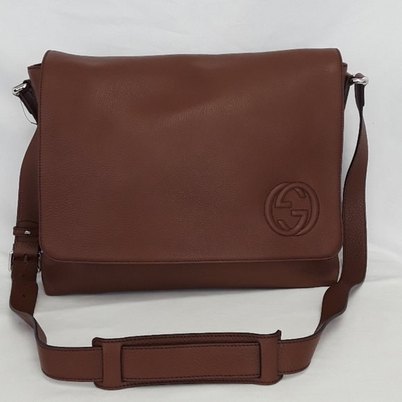 COPY - New Gucci 322056 Leather Soho Flap Messager Bag - Picture 1 of 8